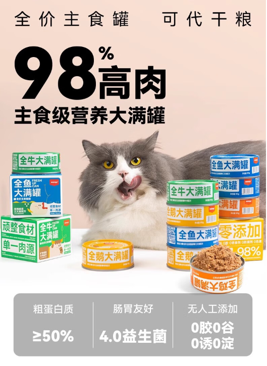 猫咪口福来啦！顽皮大满罐，营养美味两不误