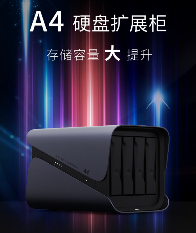 极空间私有云新A4硬盘扩展柜：家居存储新选择，88TB超大容量等你来用