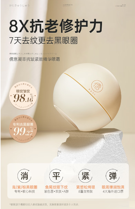 儒意淡纹眼霜：全面呵护眼部肌肤，焕发自然光彩